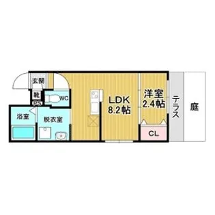 リアコート千里丘ⅠNORTH【1階】の間取り