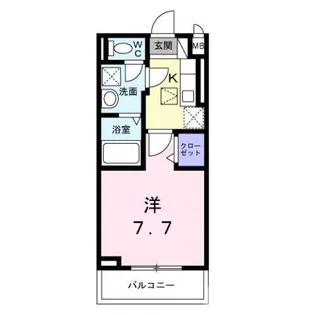 カーサモデルノ南摂津【1階】の間取り