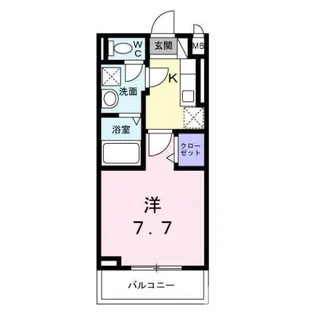 カーサモデルノ南摂津【2階】の間取り