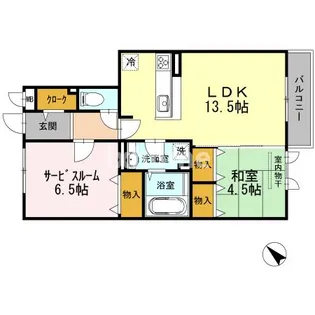 サンスクエア千里万博 A棟【3階】の間取り
