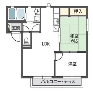 ラクシュミー鳥飼【1階】の間取り
