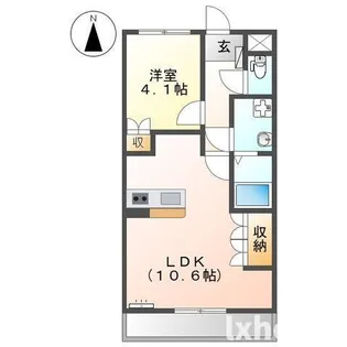 エトワール新在家【4階】の間取り