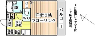 HBハイツ【1階】の間取り