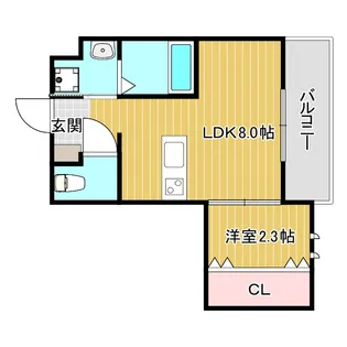 リアコート千里丘Ⅱ NORTH【1階】の間取り