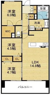 プレサンスグラン茨木駅前【12階】の間取り