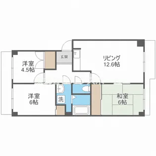千里サザンテラス【5階】の間取り
