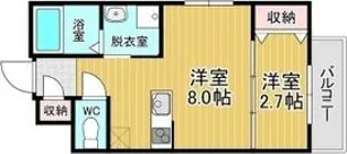 リアコート千里丘ⅠSOUTH【1階】の間取り