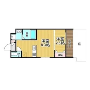 リアコート千里丘ⅠSOUTH【1階】の間取り