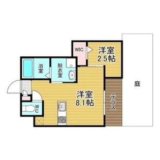 リアコート千里丘ⅠSOUTH【1階】の間取り