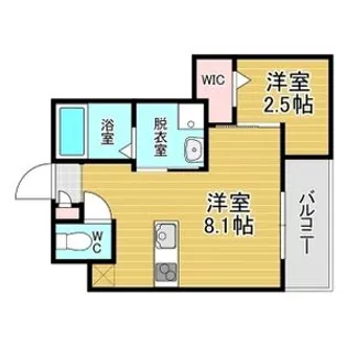 リアコート千里丘ⅠSOUTH【3階】の間取り