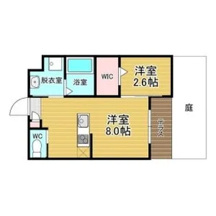 リアコート千里丘ⅠSOUTH【1階】の間取り