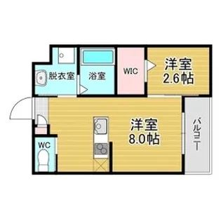 リアコート千里丘ⅠSOUTH【2階】の間取り