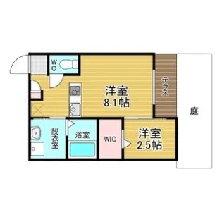 リアコート千里丘ⅠSOUTH【1階】の間取り