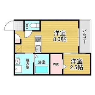 リアコート千里丘ⅠSOUTH【2階】の間取り
