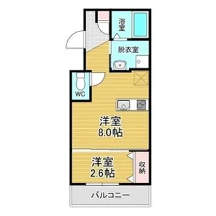 リアコート千里丘ⅠSOUTH【1階】の間取り