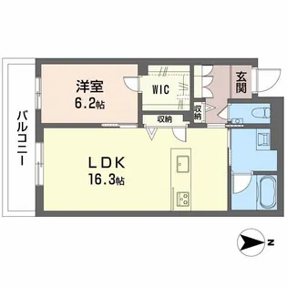 シャーメゾングランレーヴ【2階】の間取り