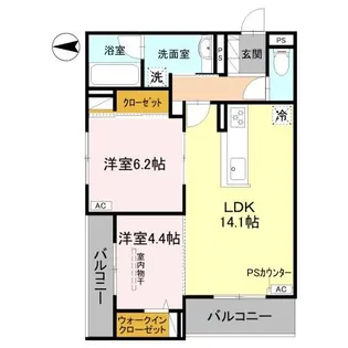 TORISIA千里丘Ⅰ【3階】の間取り