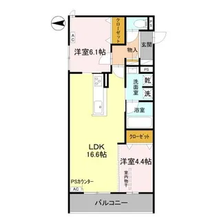 TORISIA千里丘Ⅲ【1階】の間取り
