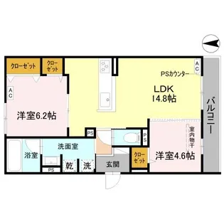 TORISIA千里丘Ⅲ【2階】の間取り