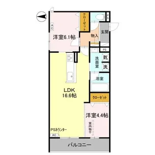 TORISIA千里丘Ⅲ【3階】の間取り
