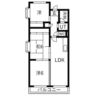 エステート三島【5階】の間取り
