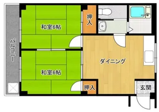 シャトーかわもと【1階】の間取り