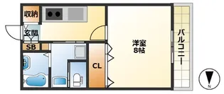 クレール南茨木【4階】の間取り