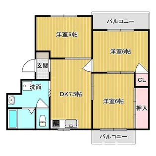 プラスコート南耳原【2階】の間取り