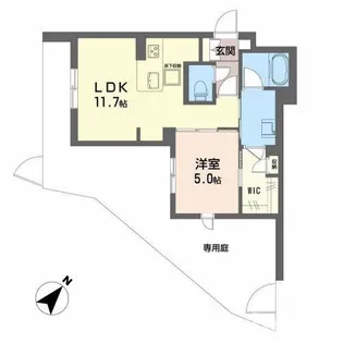 La maison rose【1階】の間取り