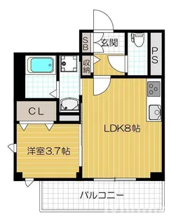 ブランシェトワ【4階】の間取り