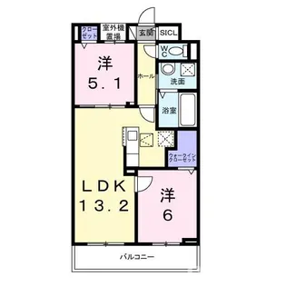 ブリ−ヴィアコ−ト【1階】の間取り