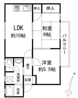 ディアーライフ三島【1階】の間取り
