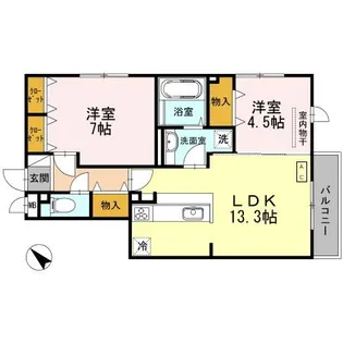サンスクエア千里万博 A棟【2階】の間取り