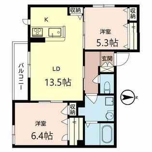 シャーメゾン鮎川【2階】の間取り