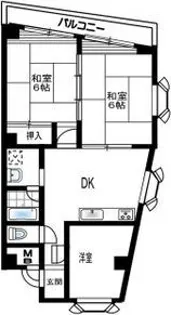 ロイヤルハイツ新芦屋【1階】の間取り
