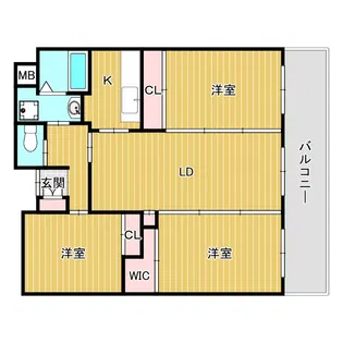 Aurora Court南摂津【1階】の間取り