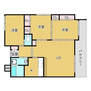 Aurora Court南摂津【4階】の間取り