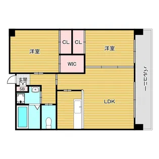Aurora Court南摂津【1階】の間取り