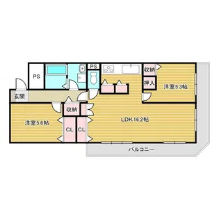 シャインハイツ茨木【3階】の間取り