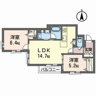 ShaMaison Sereno【2階】の間取り