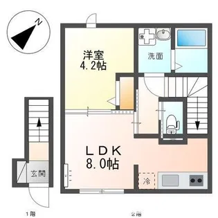 ペルシュワール【2階】の間取り