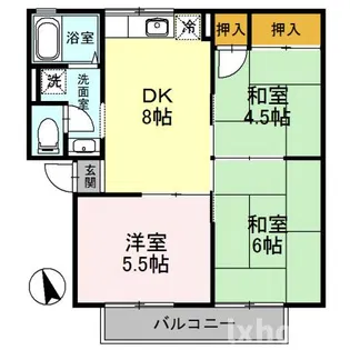 サンファミール B【2階】の間取り