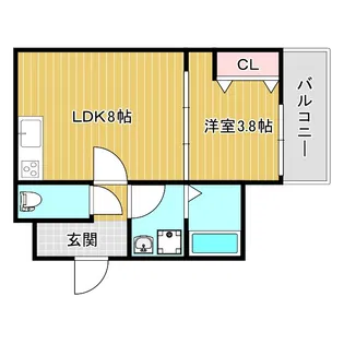 D PORTA CAMELIA【1階】の間取り