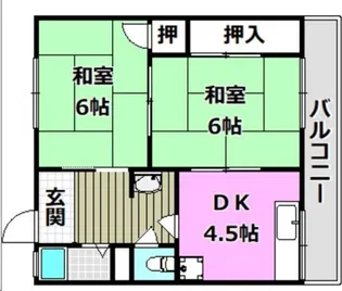 小山マンション【2階】の間取り
