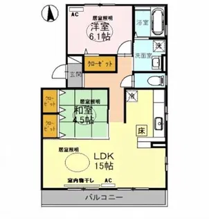 クロスロードⅡB棟【1階】の間取り