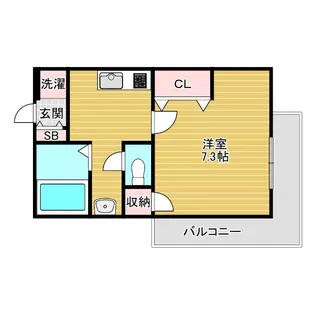エステート茨木駅前【4階】の間取り