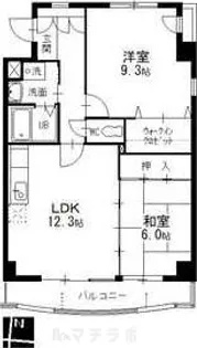 2LDKの間取り画像