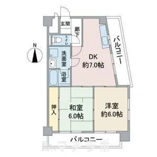 エステートⅡ【6階】の間取り
