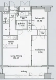 グラン・アベニュー名駅【7階】の間取り