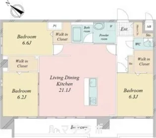TOURNEY名駅【10階】の間取り
